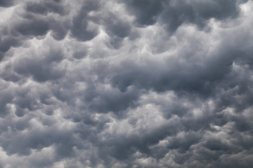 Mammatus clouds background