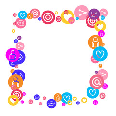 Social media marketing, Communication concept.