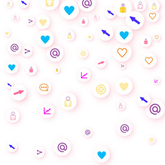 Social media marketing, Communication concept.