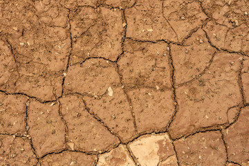 Cracked Dry Clay Ground Background and Texture