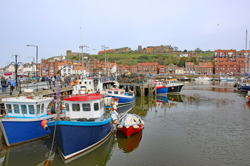 Boats in Whitby Harbour, Yorkshire