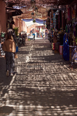 Street market in Medina, Marakesh, Morrocco.