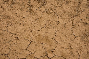 Cracked Dry Clay Ground Background and Texture