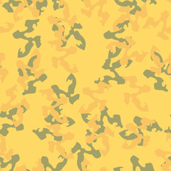 Desert camouflage of various shades of yellow, orange and green colors