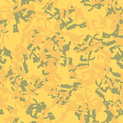 Desert camouflage of various shades of yellow, orange and green colors