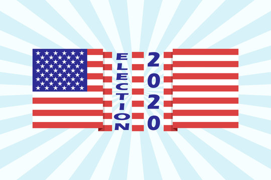 American Presidential Election 2020 background template. Vector illustration.