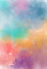 Abstract watercolor digital art painting soft focus for texture background