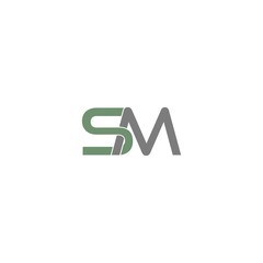 Initial letter SM logo template design. minimal letter logo design