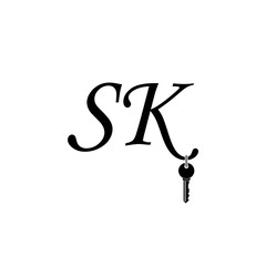 Initial letter SK Logo template design. minimal letter logo design