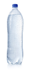 Bottle of cold water with drops