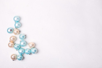 Winter holiday, Christmas, New Year postcard flat lay