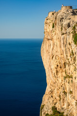 Fototapeta na wymiar Dramatic Sea Cliffs and Azure Mediterranean Sea on the Formentor Peninsula on the Island of Mallorca