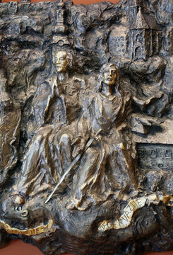 Saints Protasius and Gervasius, bas relief in Chapel of Saint Dismas in Zagreb, Croatia