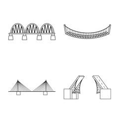 Vector design of sight and connection sign. Set of sight and construct stock symbol for web.