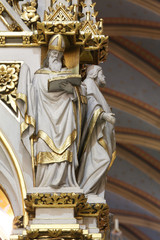 Obraz premium Doctors of the Church, statues on the main altar in Zagreb cathedral 