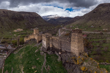 Fototapeta na wymiar Top view of Khertvisi fortress in Georgia