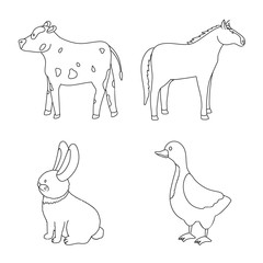 Vector design of homemade and countryside logo. Set of homemade and agriculture stock symbol for web.