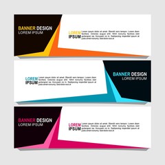 Vector abstract design banner web template.