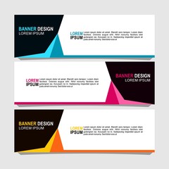 Vector abstract design banner web template.