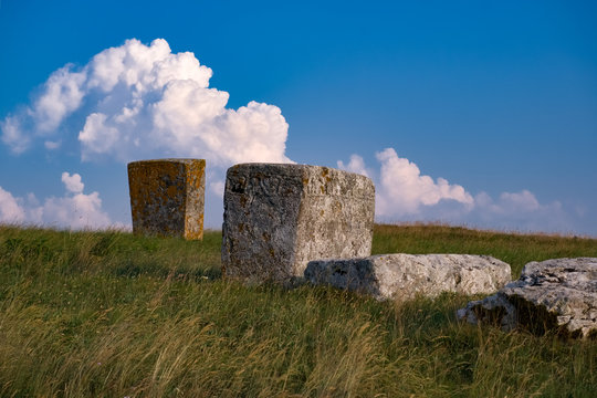 Stećci tombstones at Morine, Herzegovina