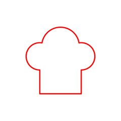 Flat minimal chef hat icon. Simple vector chef hat icon. Isolated chef hat icon for various projects.