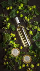 Wine of wild apples. Frame for design. Creative Projects