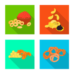 Isolated object of taste and seasonin icon. Collection of taste and organic stock vector illustration.