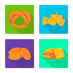 Vector illustration of Oktoberfest and bar logo. Collection of Oktoberfest and cooking vector icon for stock.