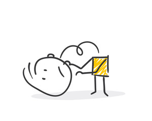 Strichfiguren / Strichmännchen: Kopflos. (Nr. 417)