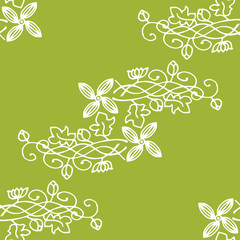 abstract floral seamless pattern with leaves