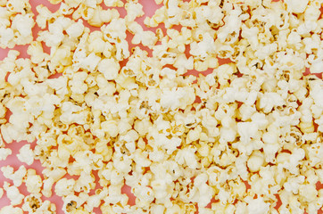 Flat lay popcorn composition for cinema concept