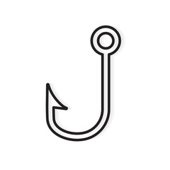 fishing hook icon- vector illustration