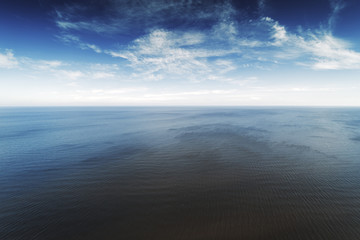Gulf of Riga, Baltic sea in calm summer day.