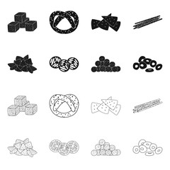 Vector illustration of Oktoberfest and bar symbol. Set of Oktoberfest and cooking stock vector illustration.