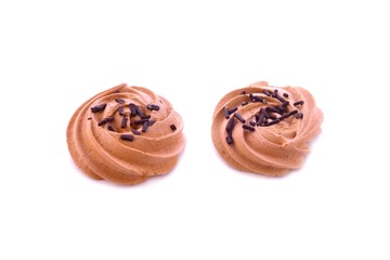 Meringue isolated on white background