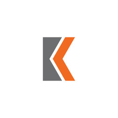 K letter initial logo design vector template