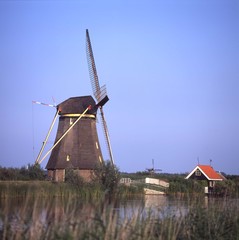 Windmills at Kinderdijk in the Netherlands