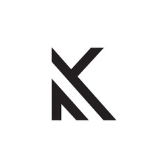 K letter initial logo design vector template