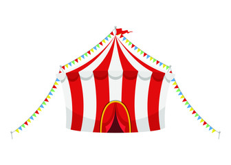 Circus tent vector design illustration isolated on white background