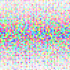 Multicolored circles on a white background  