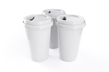 3d rendering coffee mug with white background