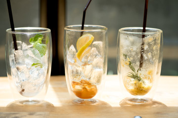 Different of summer drink, after drink