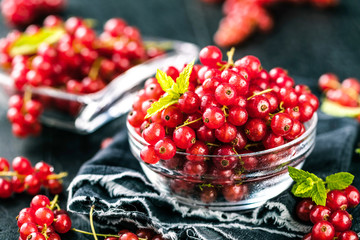 Fresh red currant berries