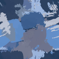 Multi-color seamless vector background. Abstract colored texture from brush strokes and dabs of paint. Grunge pattern for printing on fabric, business cards, posters, labels.