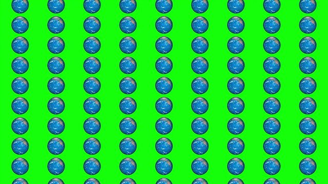 Isolated a lot of world are rotating together background. Parallel universe concept. 