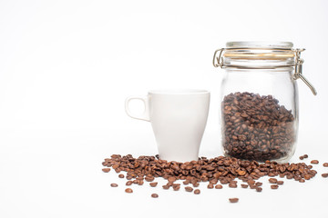 coffee bean design on white background