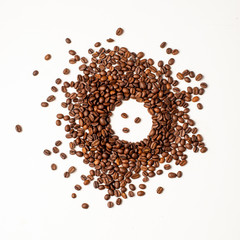 coffee bean design on white background
