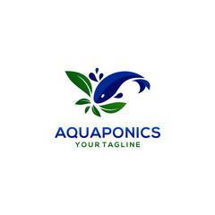 Aquaponics Logo Stock Vector Template