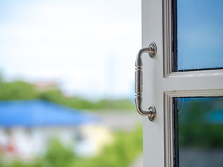 Open windows view through onto beautiful landscape with relax.