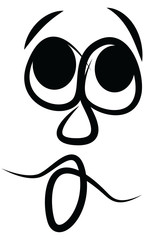 Cartoon faces expressions vector set